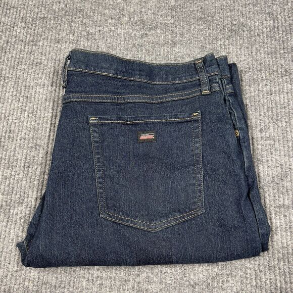 Dickies Jeans Mens‎ 42x32 Dark Blue Wash Denim Pants Straight Leg Mexico - Picture 1 of 15
